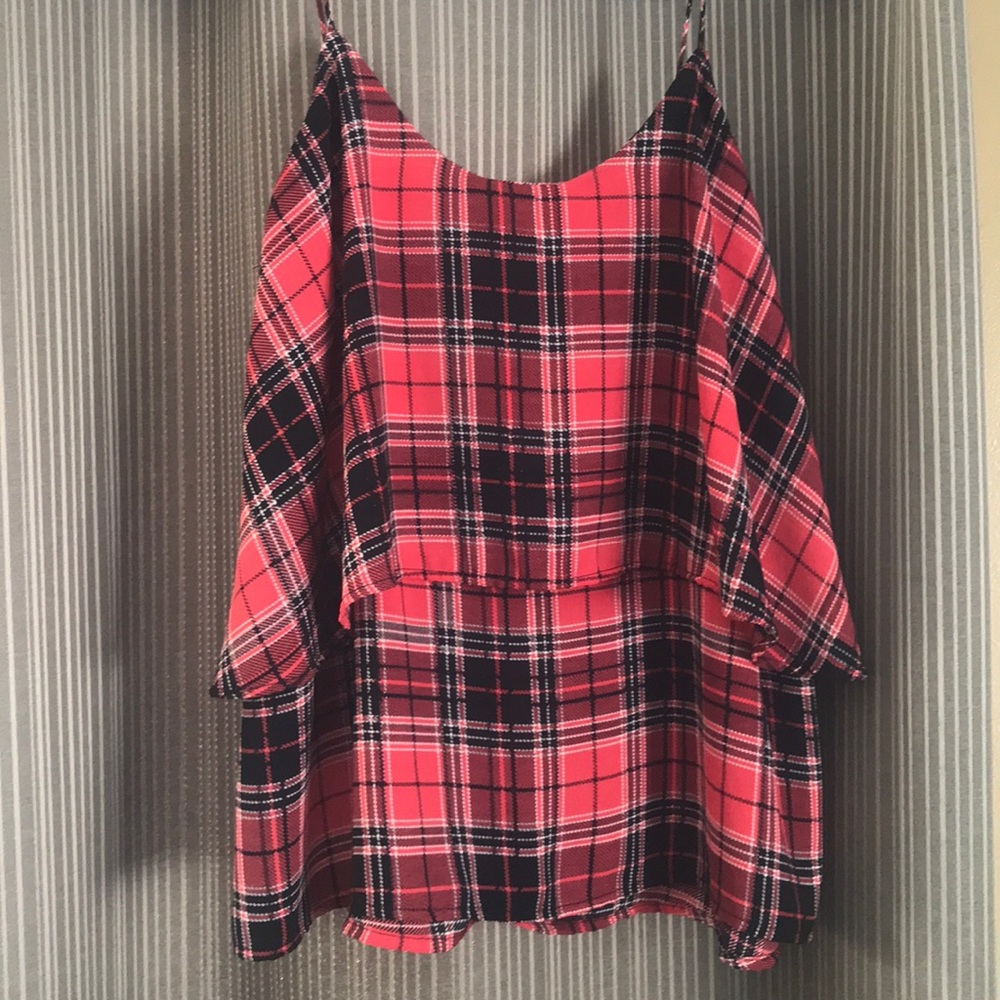 Pink Plaid Tank